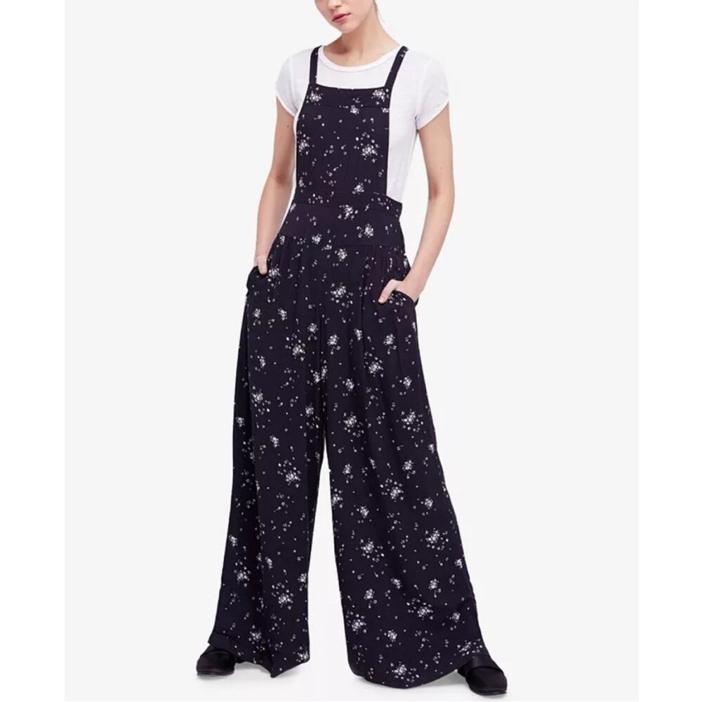 NWT Free People Sweet in the Streets Black Convertible Onesie, S